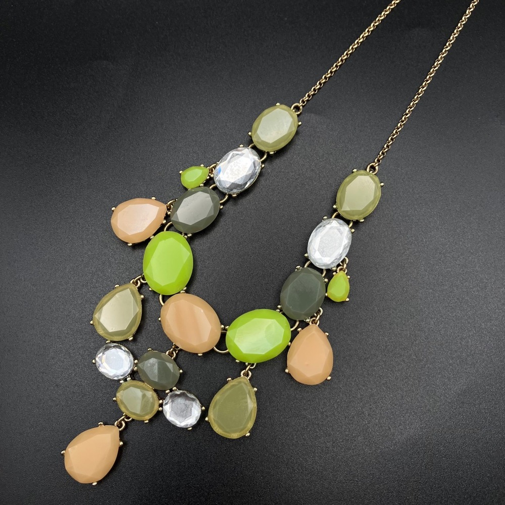 J.Crew Chunky Statement Necklace Bib‎ Collar Multicolor 21" Adjustable